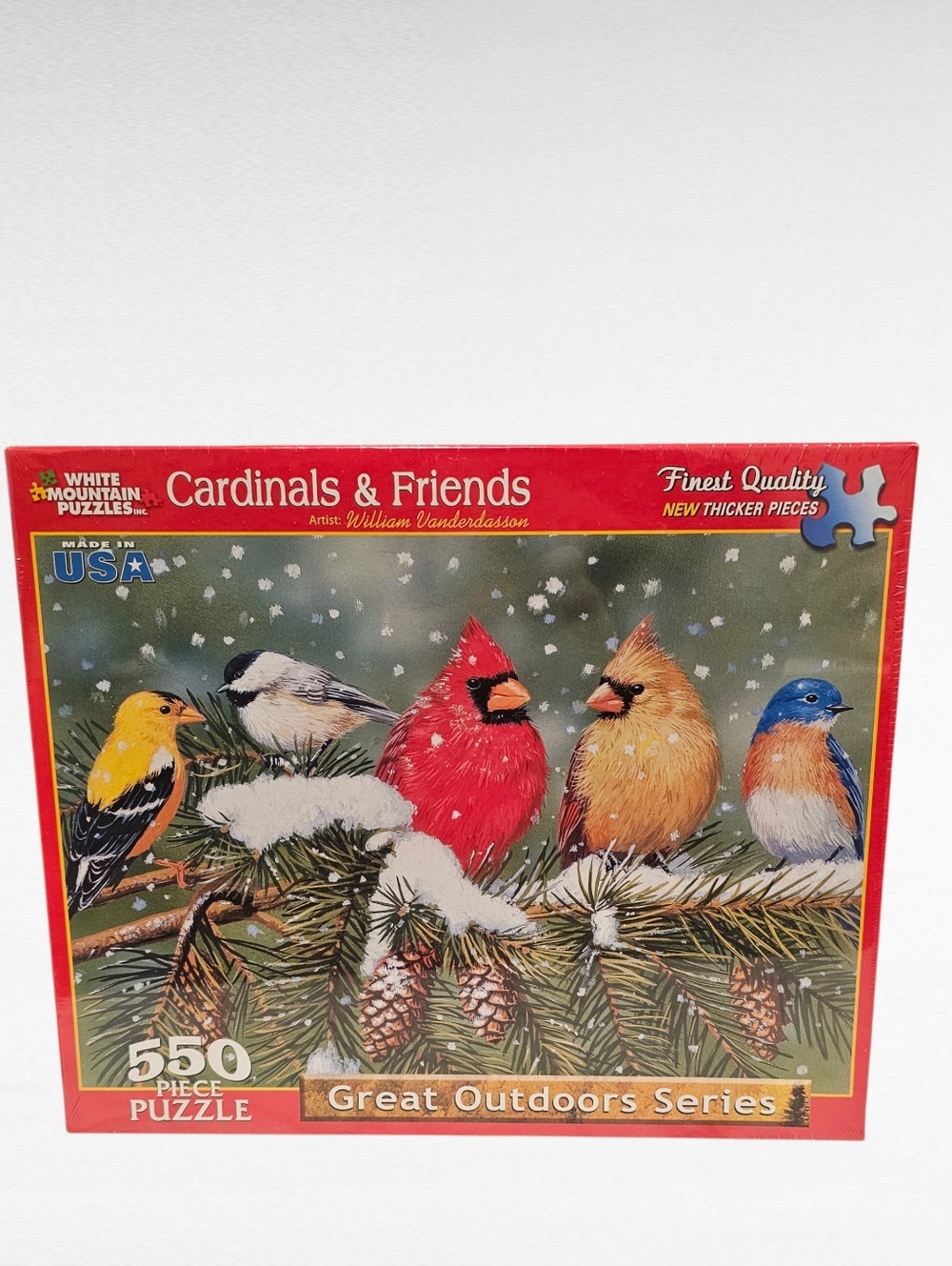 White Mountain Cardinals & Friends Great Outdoors Series 550 Piece Puzzle